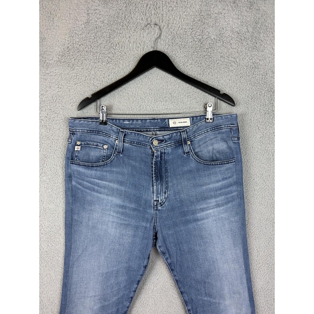 AG Adriano Goldschmied Everett Jeans Mens 36x30 Blue Wash Slim Straight Denim